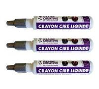 3 crayons cire liquide pour bougie - Argenté Gris G