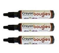 3 crayons cire liquide pour bougie - noir Noir G