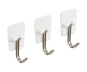 3 crochets adhésifs Command avec pointe en métal, jusque 225 g par crochet