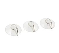 Metaltex Crochet ventouse lot de 3 Ø 5 cm transparent inox