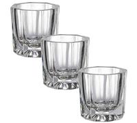 3 Ct. Glass Mixing Dish Dappen Mix Eyebrow Eyelash Manicure Tint Hair Dye Salon by Gold Cosmetics & Supplies