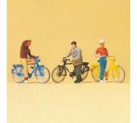 3 cyclistes à une intersection - HO 1/87 - PREISER 10515