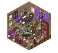 3 D House Stickers, 3 D Landscape Stickers, DI Y 3 D House Stickers, 3 D Handcraft Room Decals, Creative Kids Room Sticker Scenes, Make Your Own Room Sticker for Passing Time