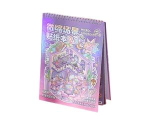 3 D Miniature Scene Stickers Book - Artisan S Decals - 3 D Fun House Stickers House Cartoon Home Scene Decals Livre Pour Les Adultes Stress De Soulage Une Esthétique Vive Et en Couches