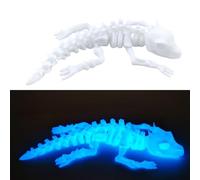3-D Printed Animals 3-D Printed Stuff Skull Dragon Articulated pour Décoration Home Office Bureau Exécutif Cadeaux Fantaisie-Glow-in-The-Dark Blue
