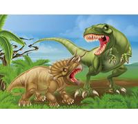 3 d'affichage Carte Kämpfende Dinosaures Carte postale carte animé hologramme Carte Animaux Dinosaure