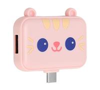 3 dans la Station d'amarrage du Moyeu de Type C USB C à USB3 0 Un Transfert de Données à Haute Vitesse Portable Haute Vitesse Compacte pour Le Téléphone Portable (Pink)