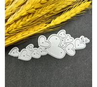 【3 € de réduction dès 10 €】Cœurs d'amour découpés pour cartes, dies métalliques pour cœurs d'amour, dies de découpe pour « félicitations », dies pour « joyeux anniversaire », tampons d'embossage et ga