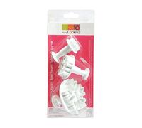 Plat / moule Scrapcooking 3 découpoirs et éjecteurs à pâte à sucre - Flocons