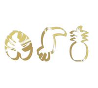 3 Découpoirs en inox dorés - Toucan Scrapcooking