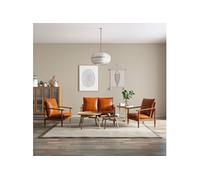 Ensemble de Canapés 3 pcs Cuir Véritable Bois Massif d'Acacia Fauteuils vidaXL