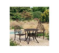 vidaXL 3-delige Bistroset gietaluminium bronskleurig3070574 Bronze G