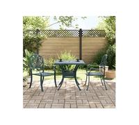 vidaXL 3-delige Bistroset gietaluminium groen3216340 G