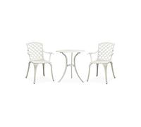 3-delige Bistroset gietaluminium wit315593