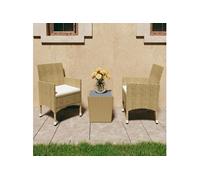 vidaXL – Ensemble de bistro 3 pcs 3058360 – Salon de jardin en résine tressée
