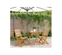 Ensemble à Manger de Jardin Mobilier 5pcs Polypropylène Bois Massif vidaXL