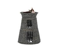vidaXL Jeu de panier pour chats 3 pcs avec coussins Gris 47x34x60 cm 170772