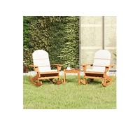 Vidaxl Ensemble De Salon De Jardin Adirondack 3 Pcs Bois Acacia Solide