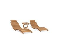 3-delige Loungeset inklapbaar massief teakhout3059960