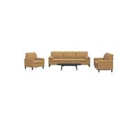 3-delige Loungeset met kussens en bolsters fluweel bruin3278458