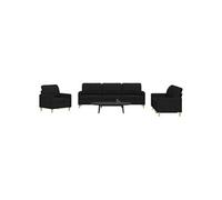 vidaXL Ensemble de canapés 3 pièces 3278291 – Tissu noir