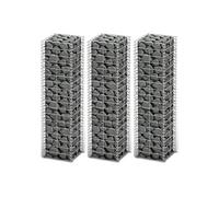 vidaXL 3x Jeu de Panier de Gabion Fil Galvanisé 25x25x100 cm Pierres Jardin 141045