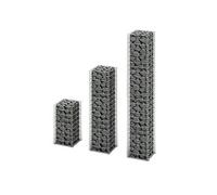 vidaXL Bases pour mur gabion 3x en fil galvanisé – Clôture Bordure de jardin