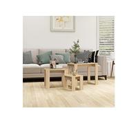 Vidaxl Tables Gigognes 3 Pcs Chêne Sonoma Aggloméré Multicolore