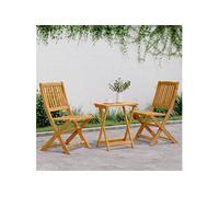Ensemble à manger de jardin pliable 3 pcs bois d'acacia massif vidaXL