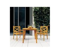 Ensemble de Salle à Manger de Jardin 3 pcs Bois d'Acacia Solide Patio vidaXL