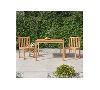 Bois de Teck Massif Ensemble de Salle à Manger d'Extérieur 5pcs Meubles vidaXL