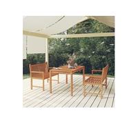 3-delige Tuinset massief teakhout3157150