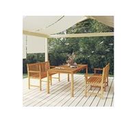 Vidaxl Ensemble À Dîner De Jardin 3 Pcs Bois De Teck Massif