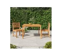 Vidaxl Ensemble À Dîner De Jardin 3 Pcs Bois De Teck Massif