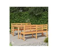 Vidaxl Ensemble À Dîner De Jardin 3 Pcs Bois De Teck Massif