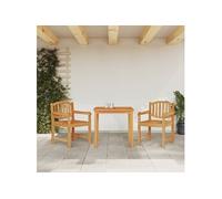 3-delige Tuinset massief teakhout3157923