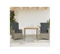 3-delige Tuinset met kussens poly rattan grijs3212239