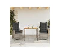 3-delige Tuinset met kussens poly rattan grijs3213103