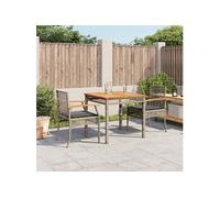 3-delige Tuinset met kussens poly rattan grijs3213569