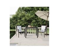 Vidaxl Ensemble De Salle À Manger De Jardin Avec Coussins 3 Pcs Noir