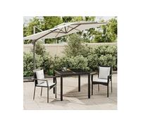 Vidaxl Ensemble De Salle À Manger De Jardin Avec Coussins 3 Pcs Noir