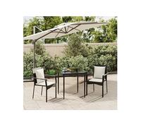 3-delige Tuinset met kussens poly rattan zwart3185131