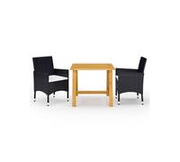 3-delige Tuinset zwart3068683