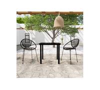 vidaXL 3-delige Tuinset zwart3099125 Noir G