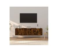 3-delige Tv-meubelset bewerkt hout gerookt eikenkleurig3188403
