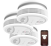 3 détecteurs de fumée connectés RWM-120.app avec commande vocale [VisorTech]