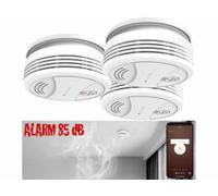 3 détecteurs de fumée connectés RWM-120.app avec commande vocale VisorTech