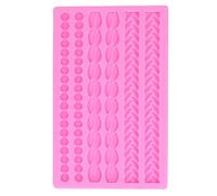 3 Dimensional Silicone Mold Woven Rope Pearl Shape Cake Decorating Mold for DIY Baking Fondant Chocolate Crafts Pink 258g