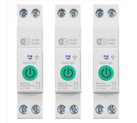 3 disjoncteurs intelligents Tuya WiFi 1P+N 63A sur rail DIN avec statistiques de consommation électrique et commande vocale à distance