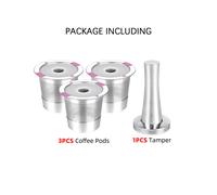 (3 dosettes, 1 doseur) Capsules filtrantes réutilisables compatibles avec les cafetières Keurig, universelles